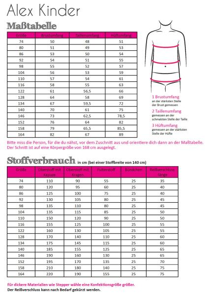 Fadenkäfer Papierschnittmuster Jacke Alex Kinder